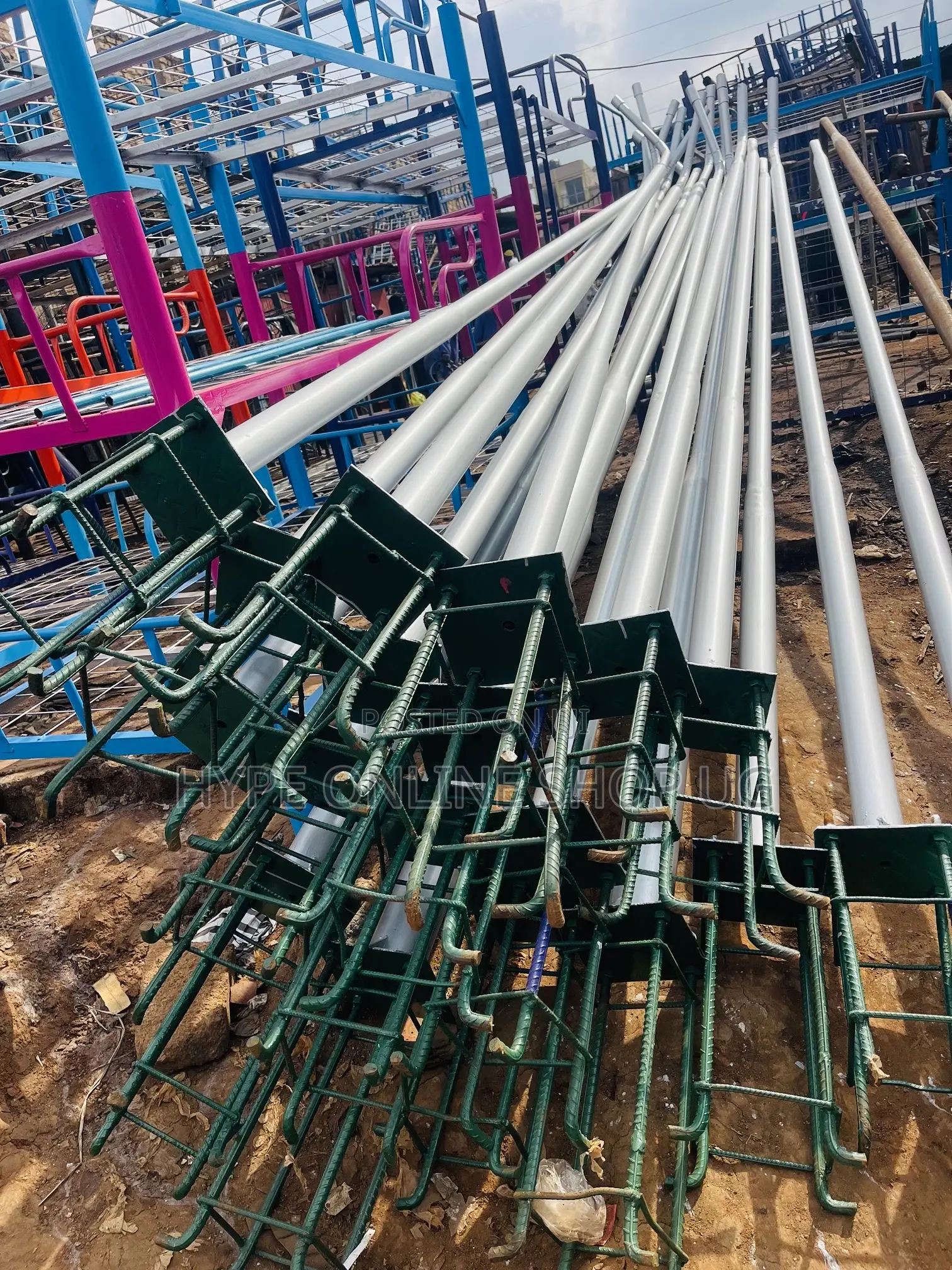 Solar Poles With Adjustable Basements