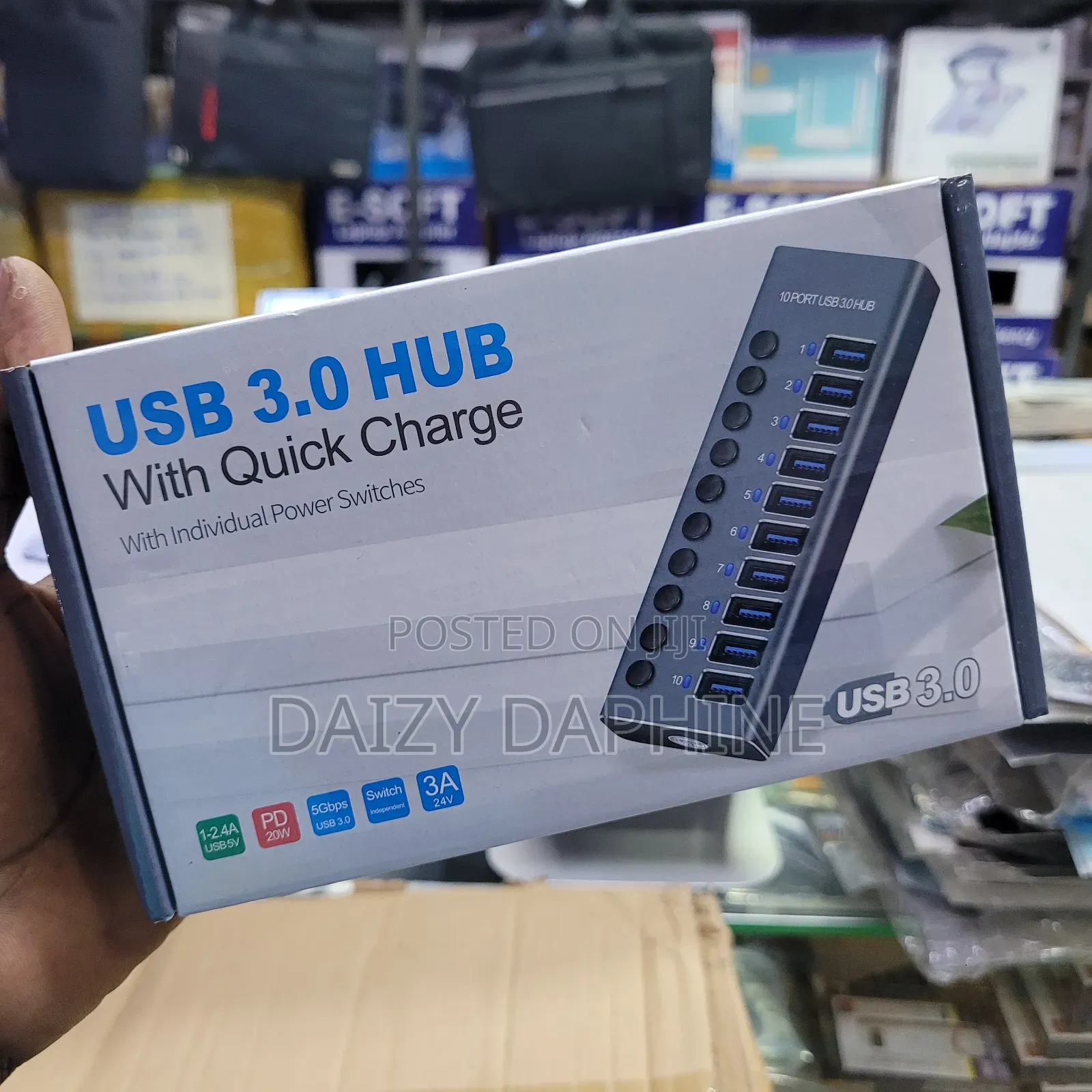 10 Ports USB3.0 HUB With Quick Charger