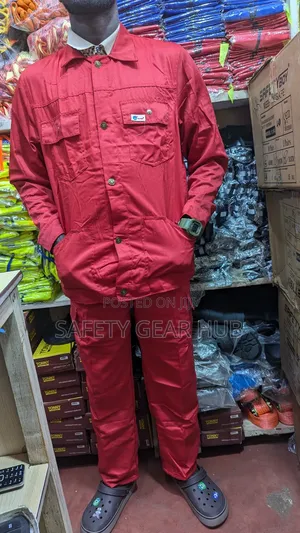 Red Two Piece Overalls