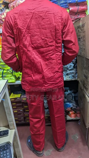 Red Two Piece Overalls