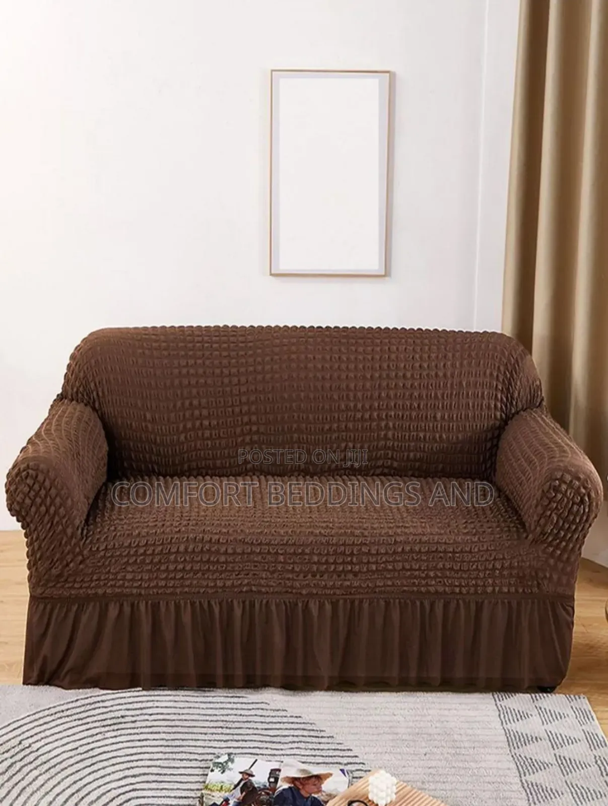 Sofa Cover 3 Sesters Coffee Brown