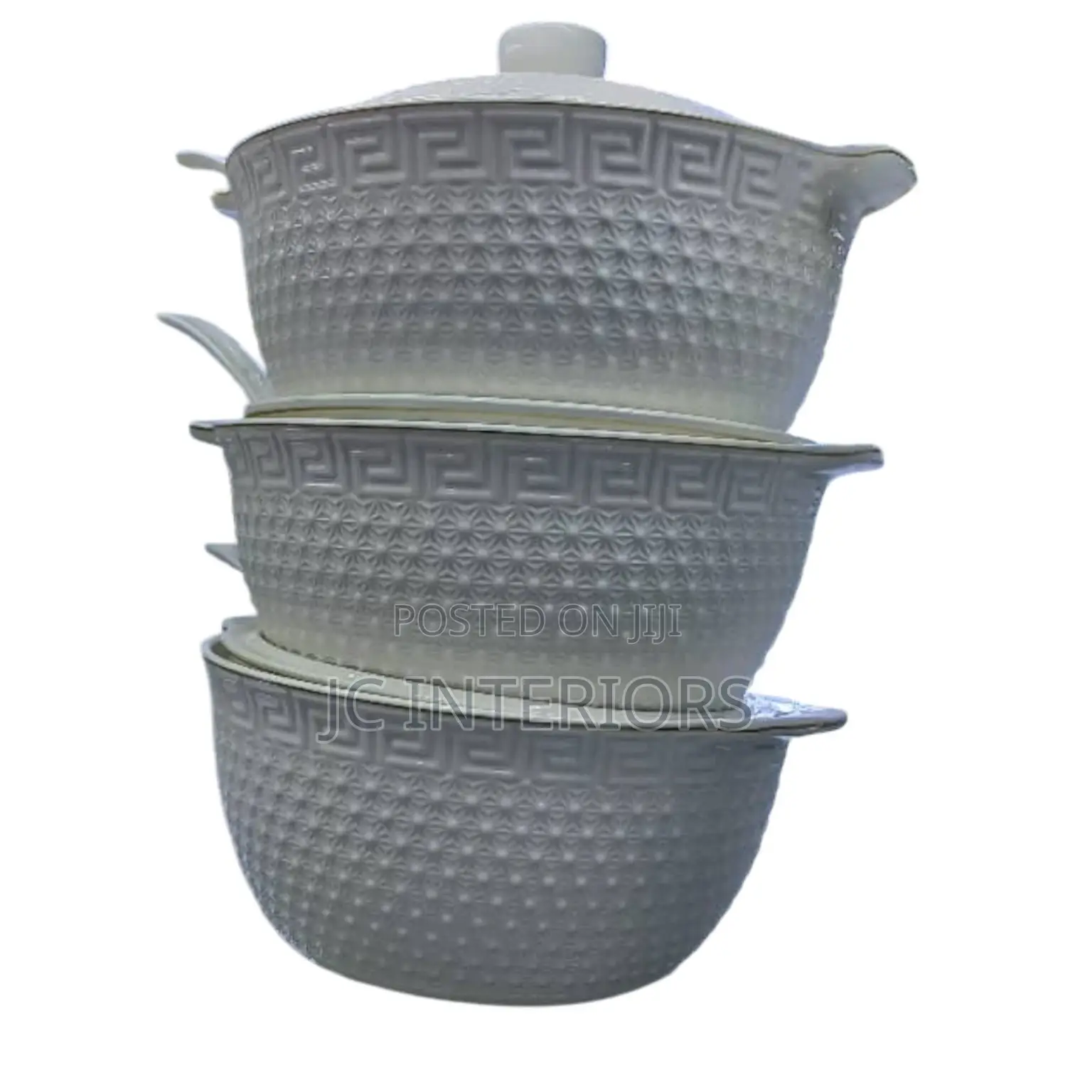 3 Pc Ceramic Casserole Bowls