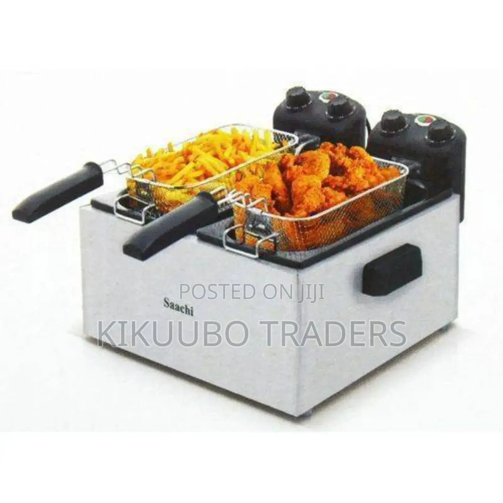 Saachi Double Deep Fryer 3L X2 Stainless Steel