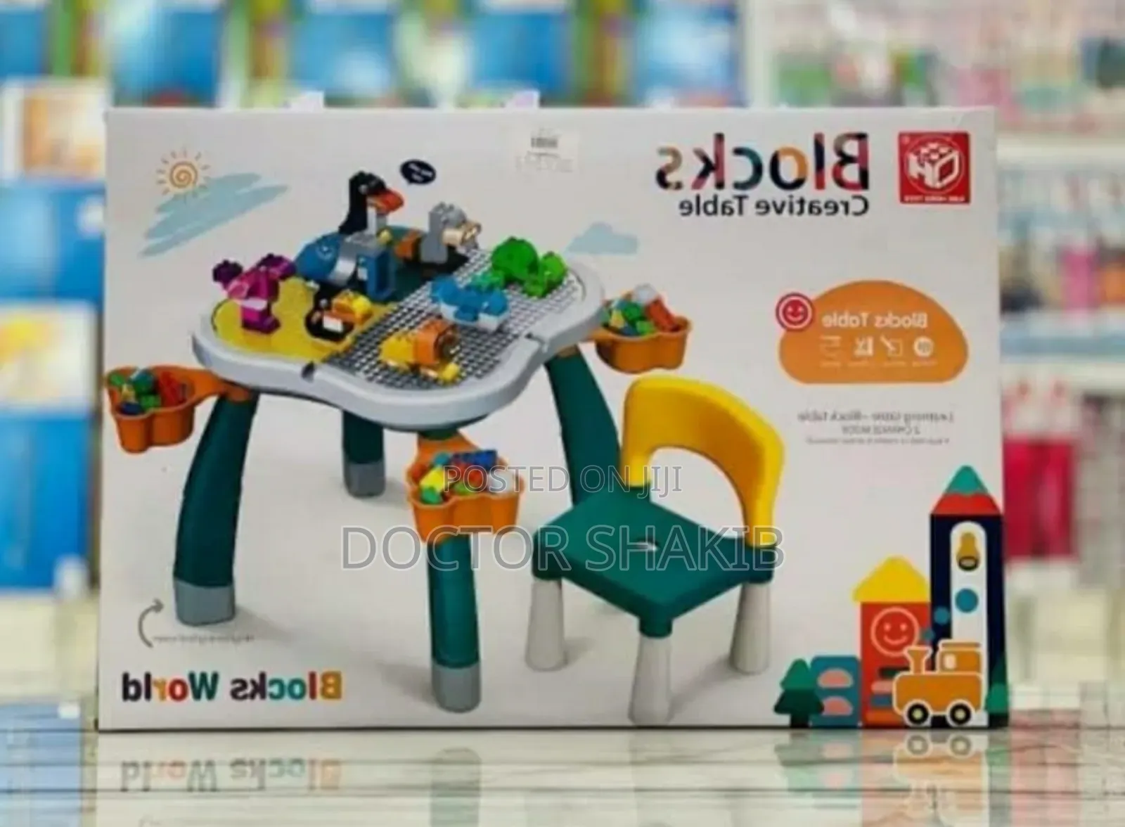 Unique Creative Block Table and Study Table With Chair