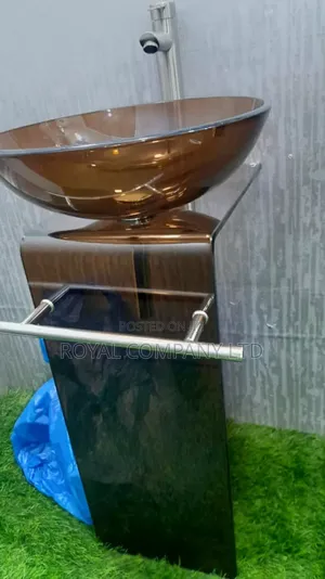 Glass Sink/Hand Wash Sink Golden