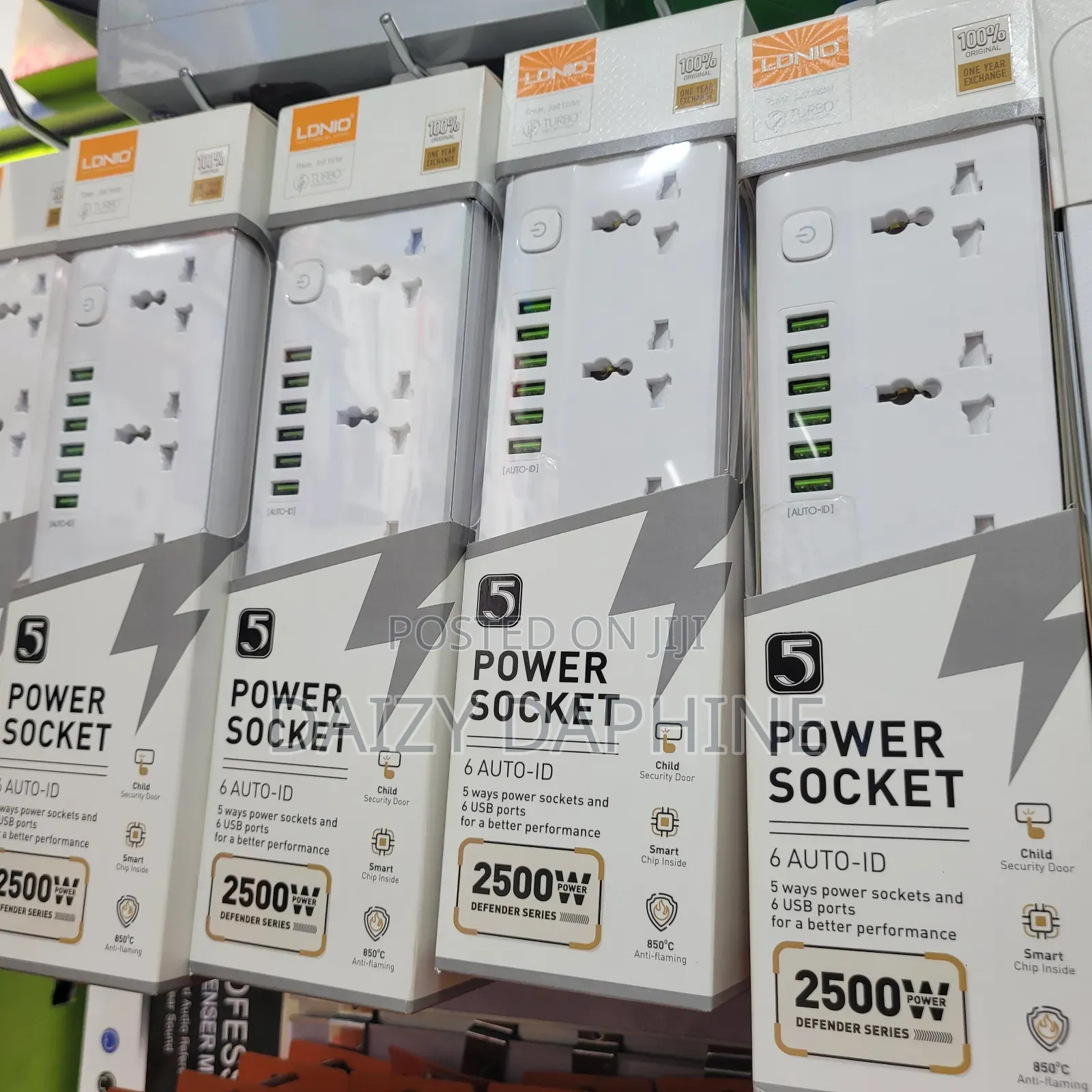 5 Power Socket and Type-C Charger Ports