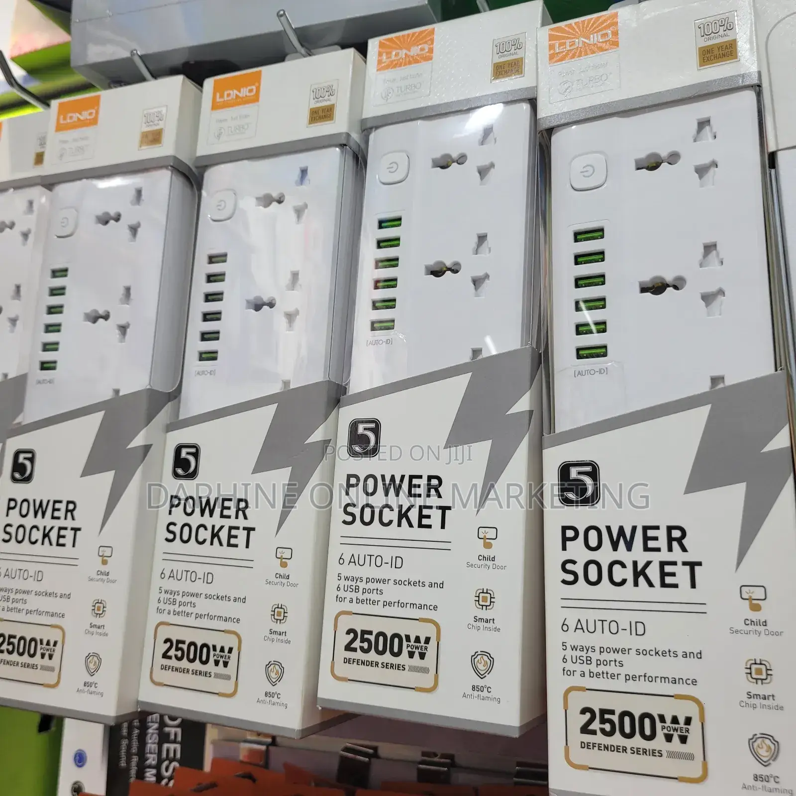 5 Power Socket and Type-C Charger Ports