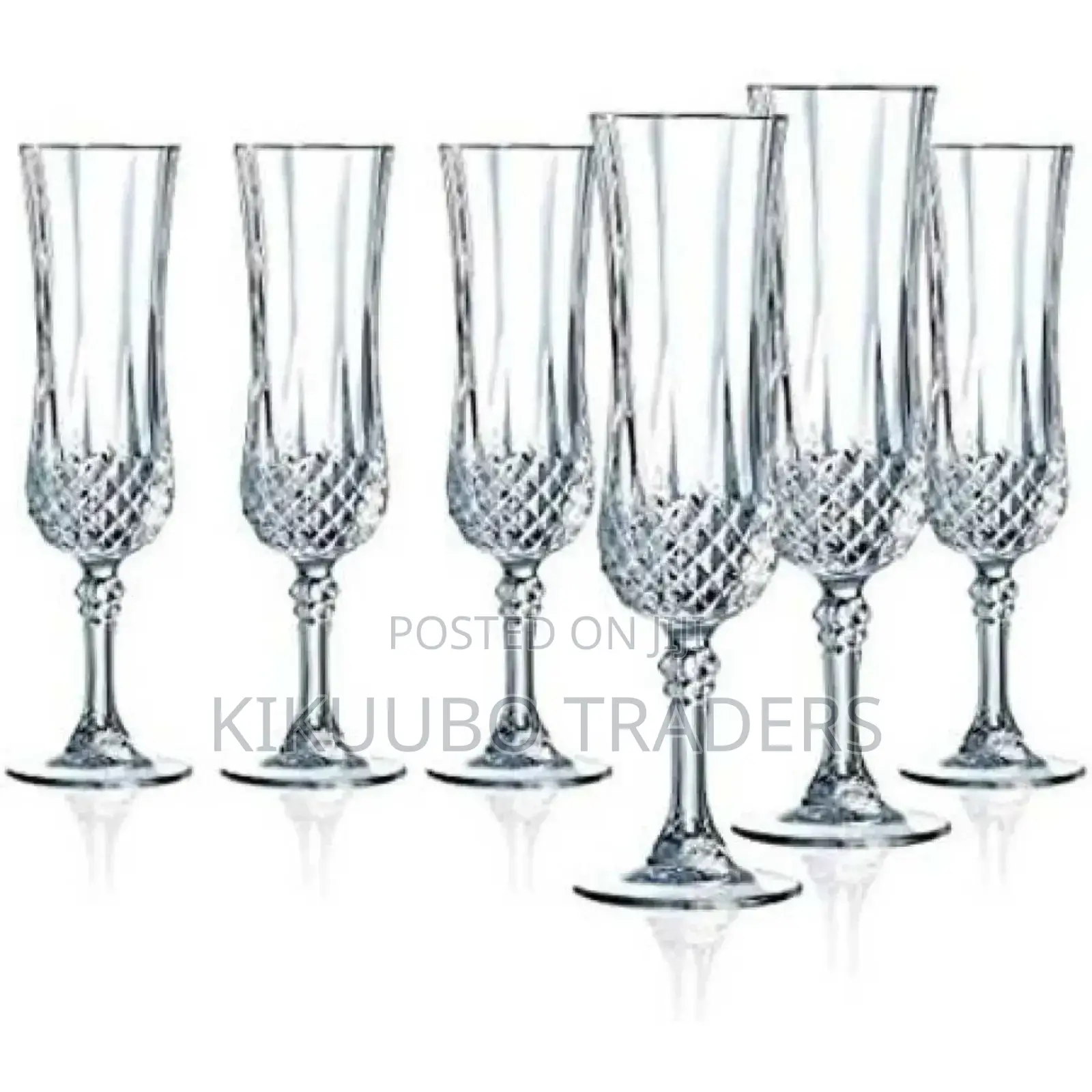 6pcs Diamond Champagne Wine Glasses