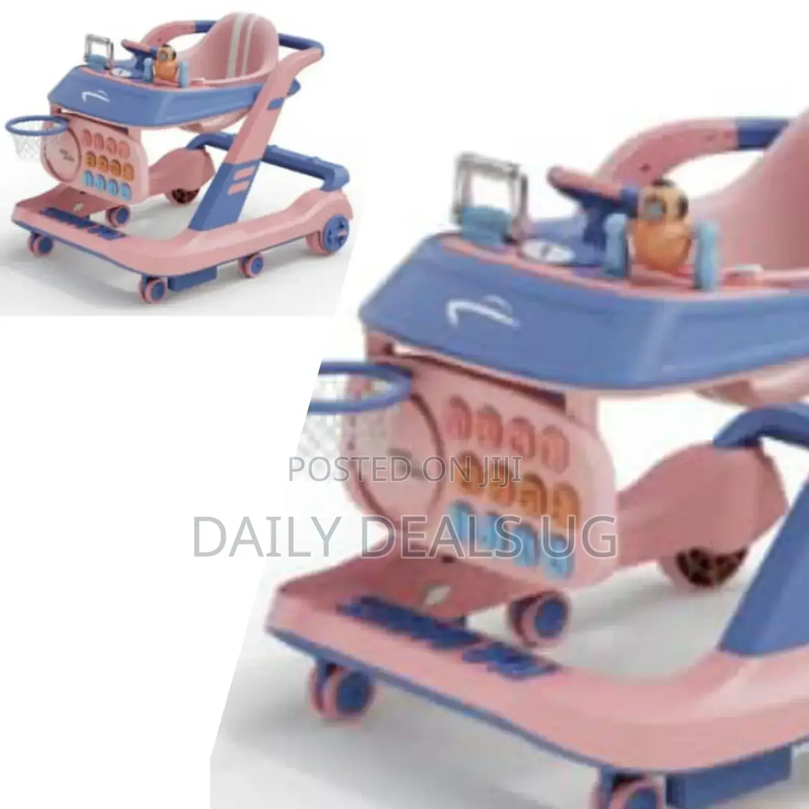 Foldable Pink Baby Walker