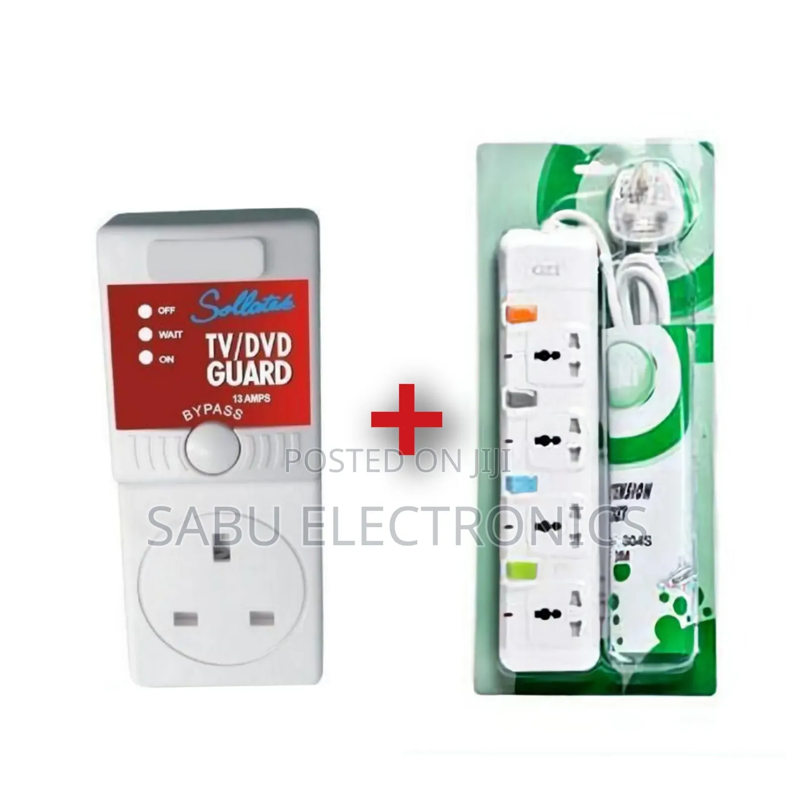 Pack of G T 4 Way Extention Cable Sockets+Sollatec TV Guard