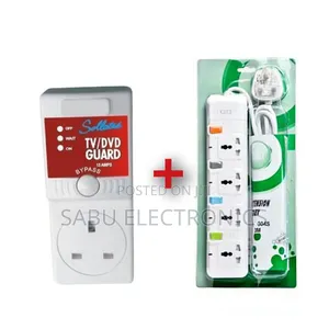 Photo - Pack of G T 4 Way Extention Cable Sockets+Sollatec TV Guard