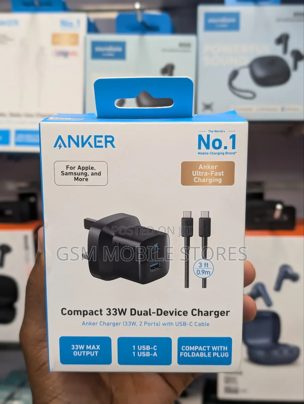 Anker B2331K11 323 33W Charger With Type-C to Type-C Cable
