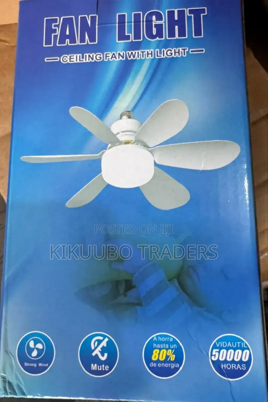 Socket Fan Light With Dimmable Led Light Bulb With Remote