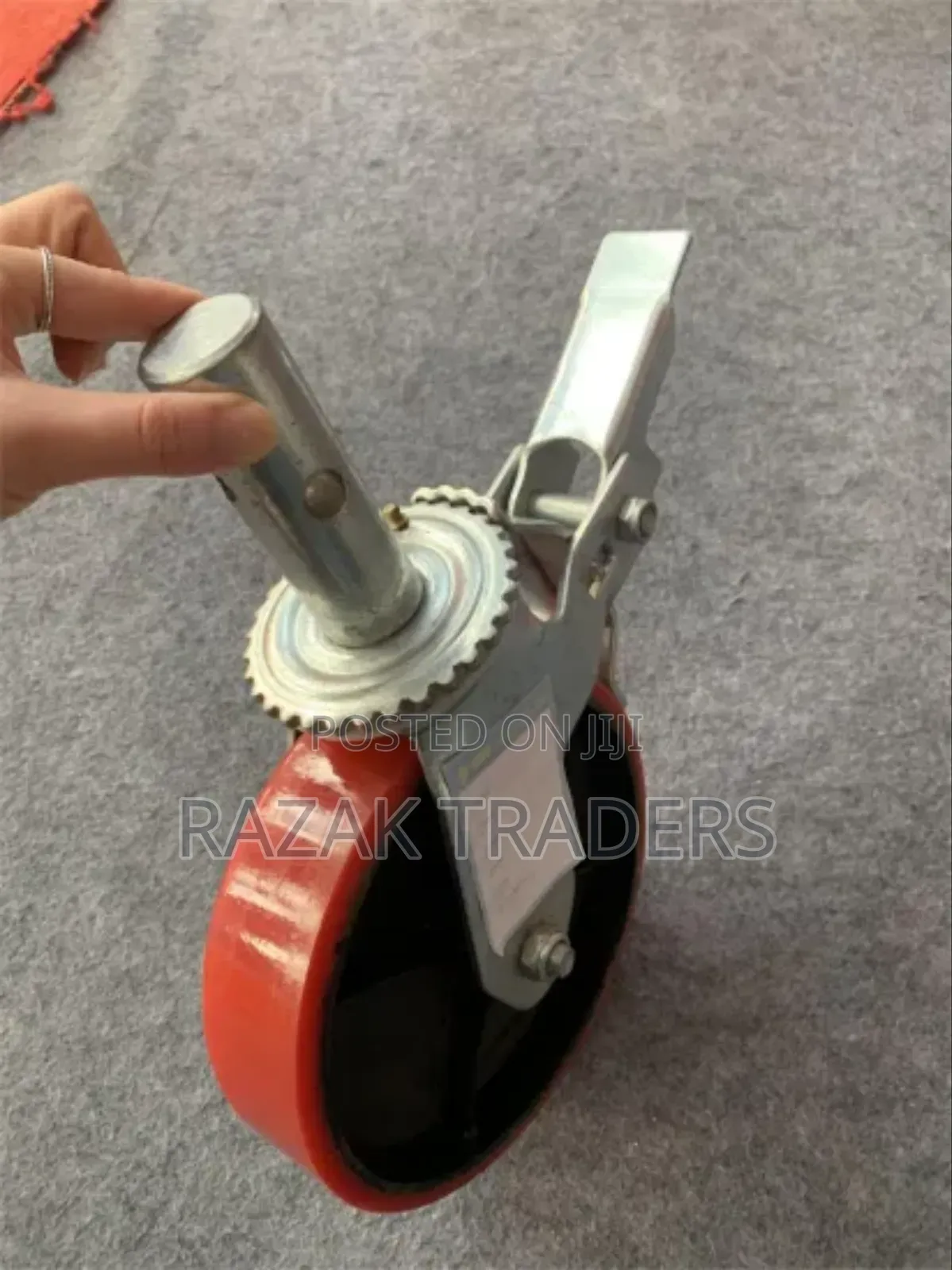 Red (Wheel) Heavy Duty Casted Pu Castor Wheel, Size: 8 Inch