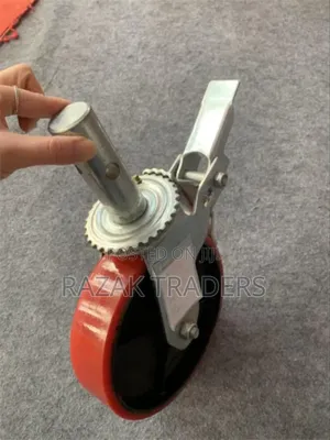 Red (Wheel) Heavy Duty Casted Pu Castor Wheel, Size: 8 Inch