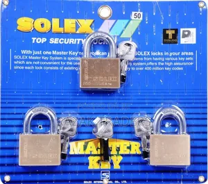 Solex 3pc Master Key Set Brass 50mm