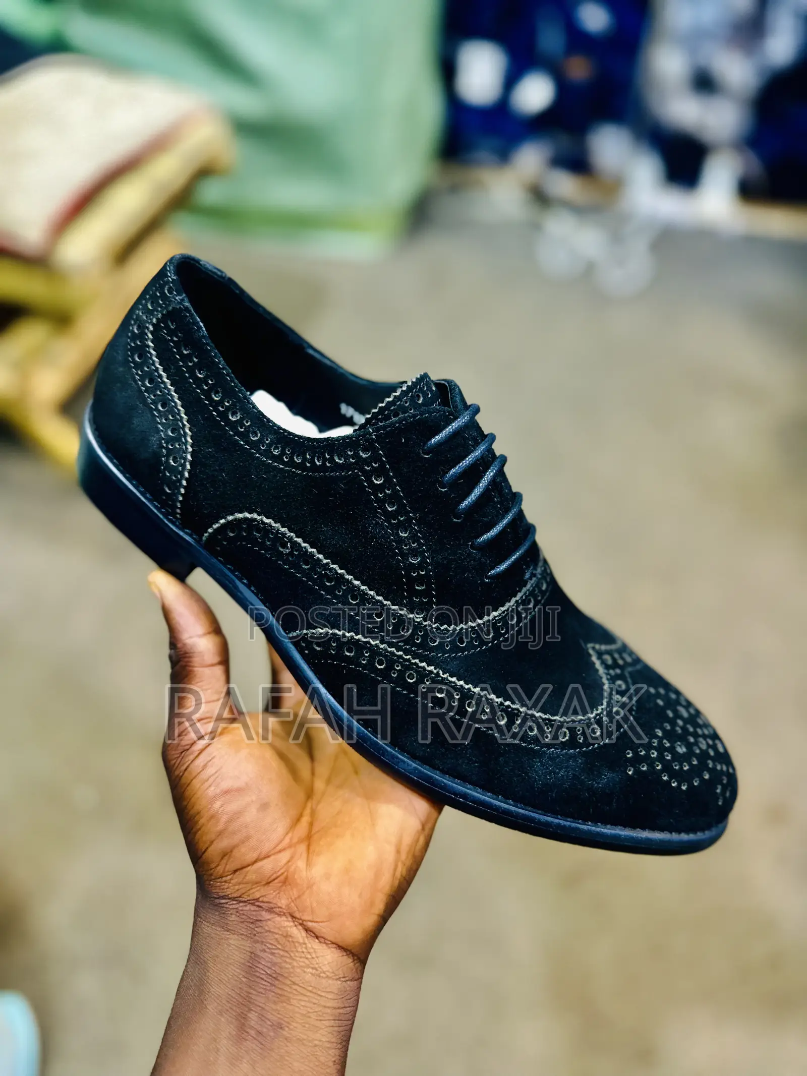Original Black Suede Clarks Lace Up Oxford Shoes