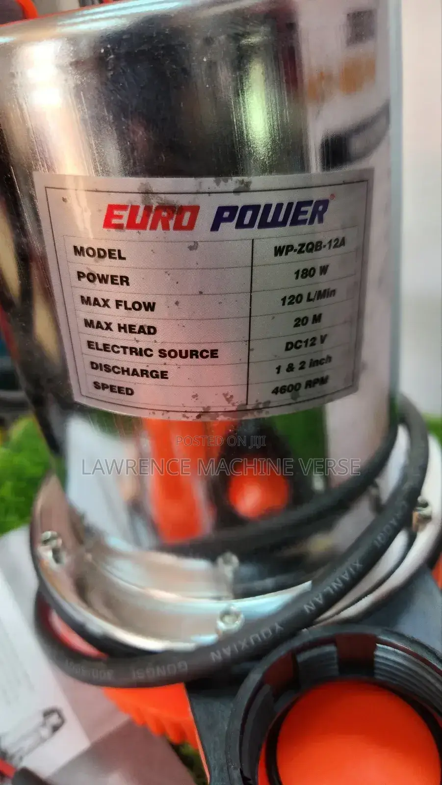 Solar Water Pump 20M 180W 12V