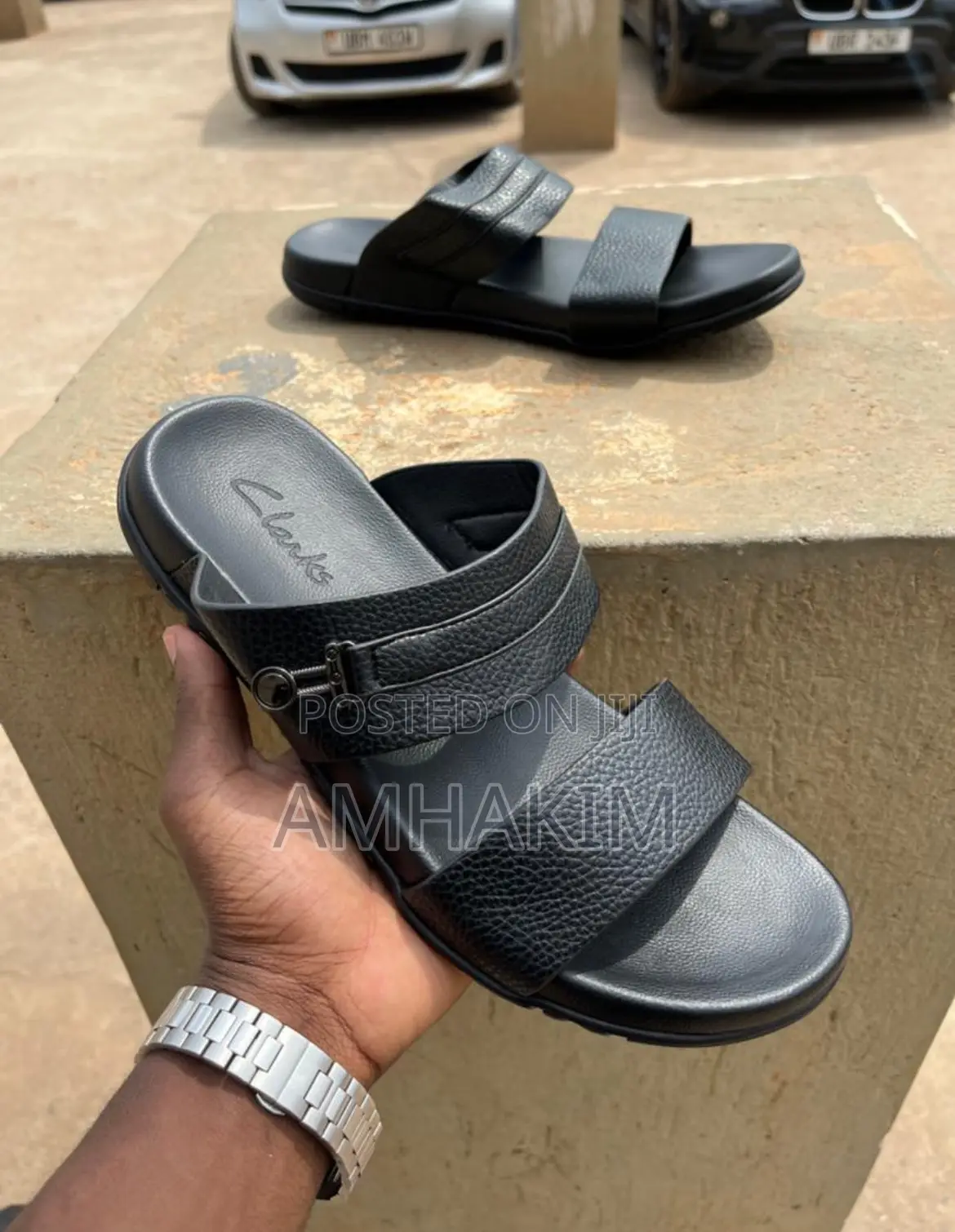 Classic Men Clarks Leather Sandals in Stock