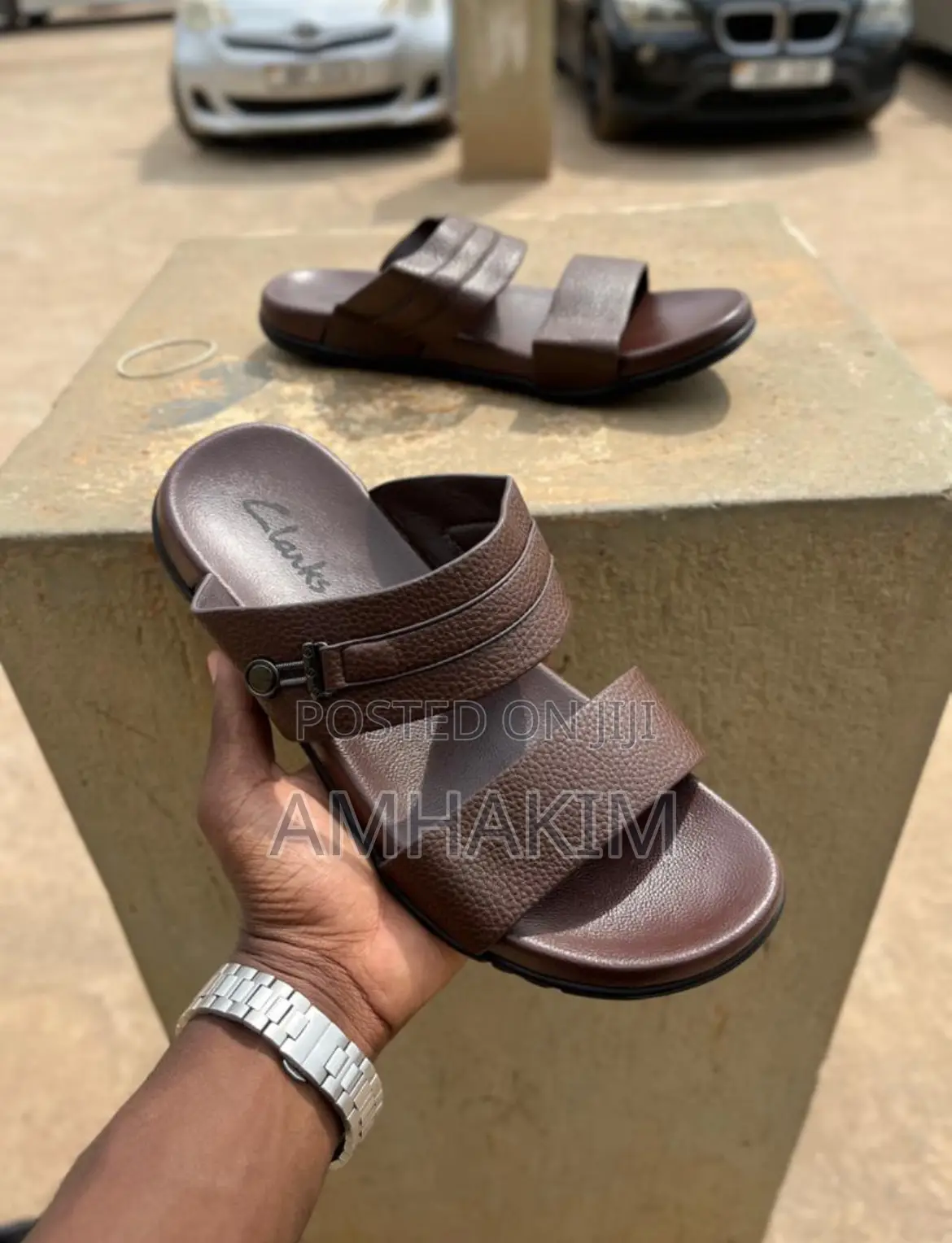 Classic Men Clarks Leather Sandals in Stock