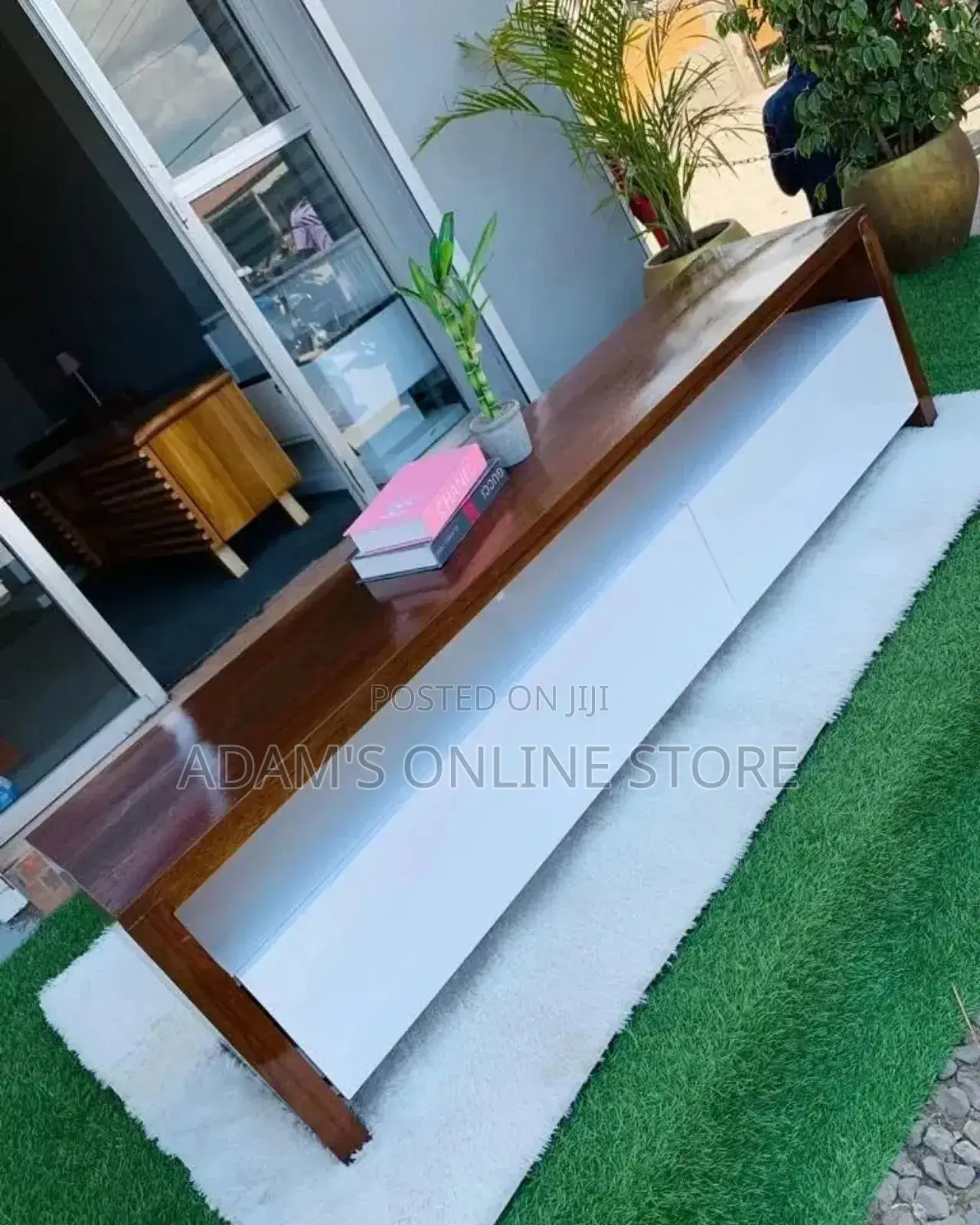 White and Brown TV Stand Unit