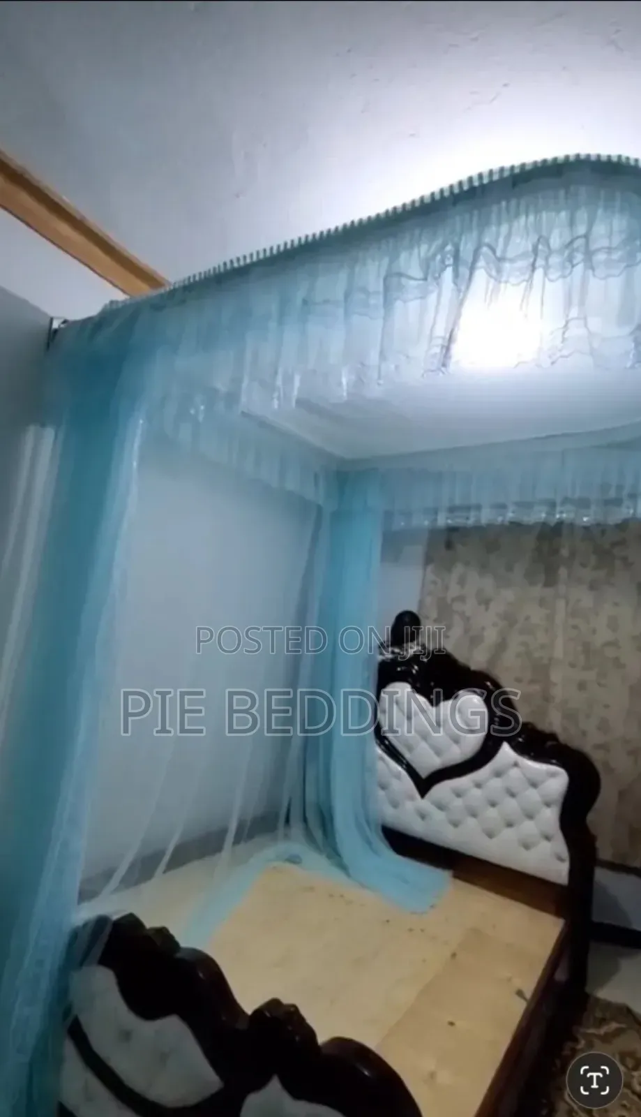 Blue Wall Mount Mosquito Net