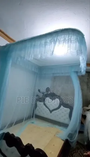 Blue Wall Mount Mosquito Net