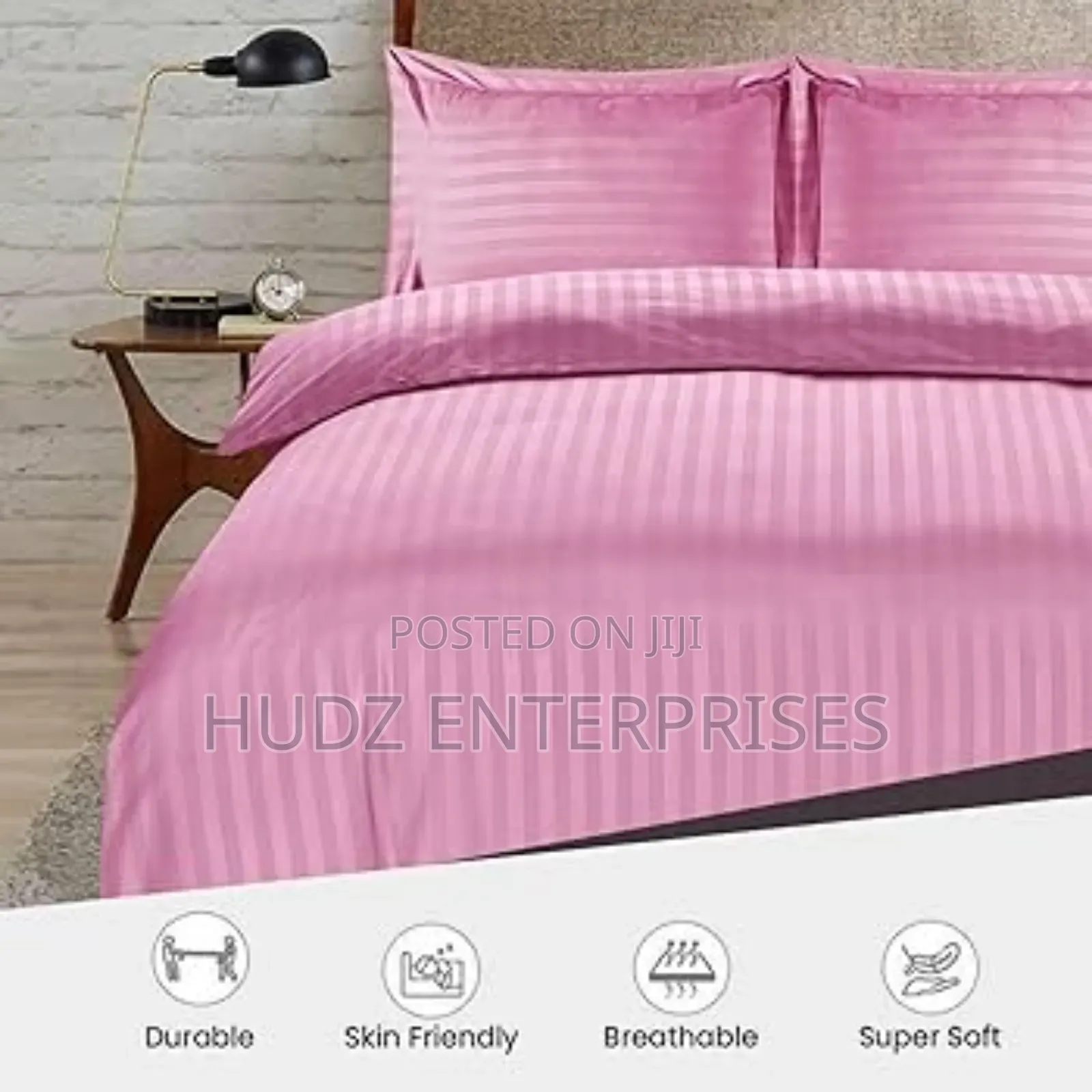 4pc Duvet King Size Baby Pink