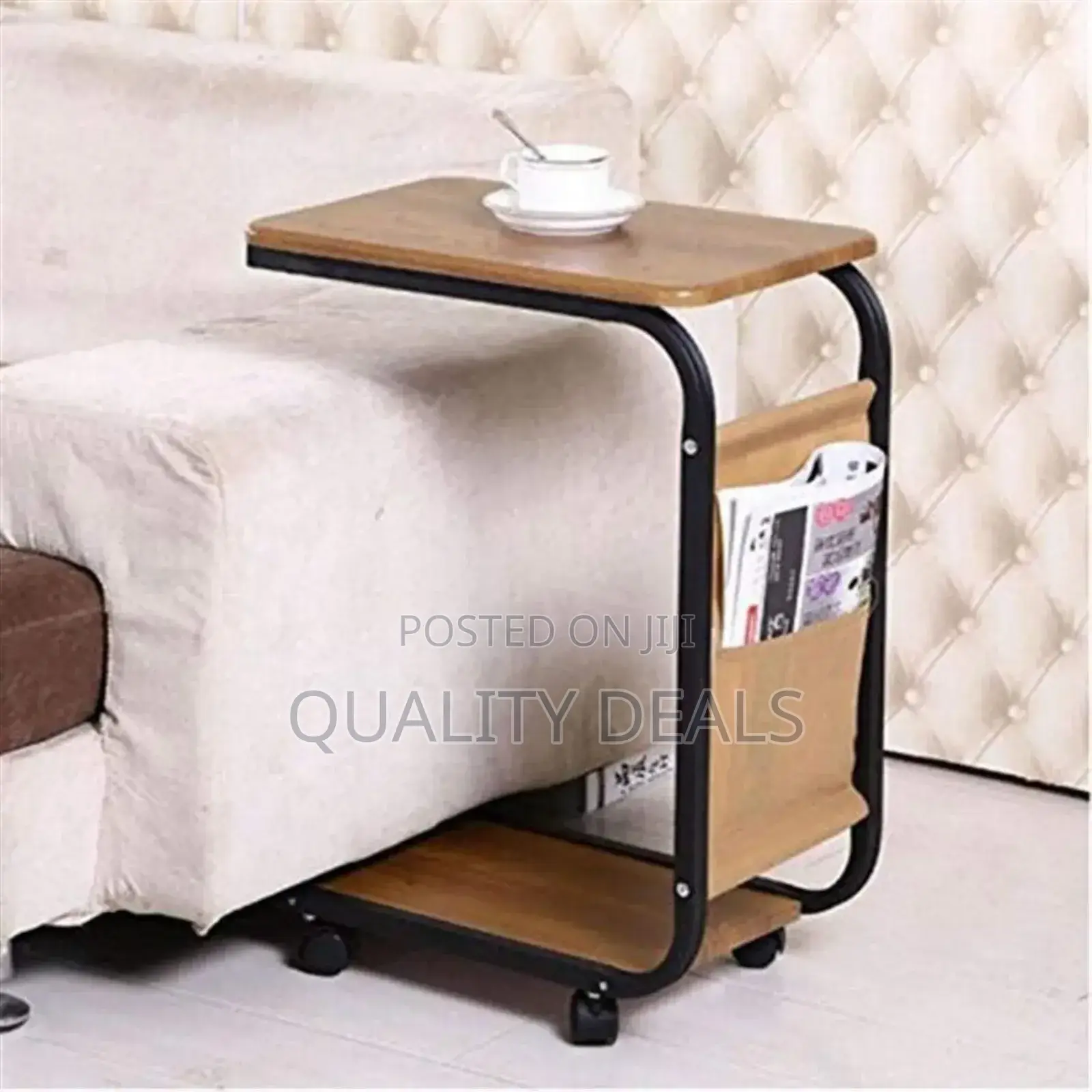 Multifunction C-Shaped Side Coffee Table