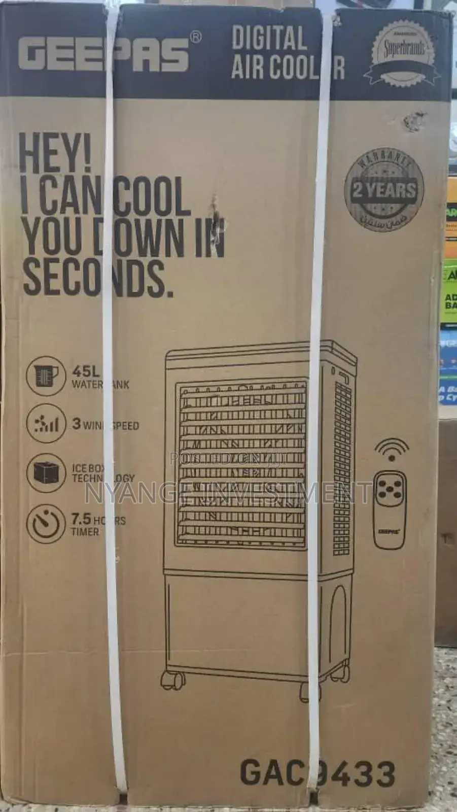 45 Litres Geepas Air Cooler . Geepas Air Cooler