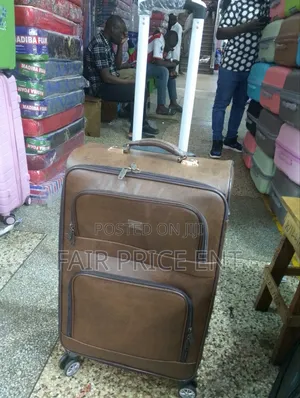 Original Leather Suitcases.( Brown)