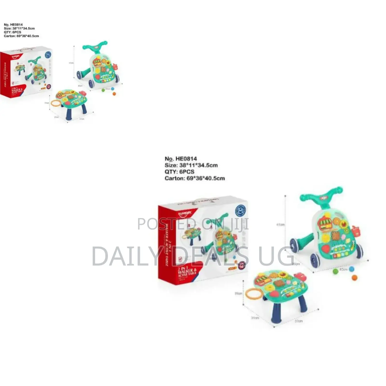 Adjustable Baby 2 in 1 Musical Walker
