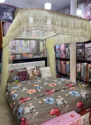 5x6 and 6x6 Rail Mosquito Net With Two Stand
