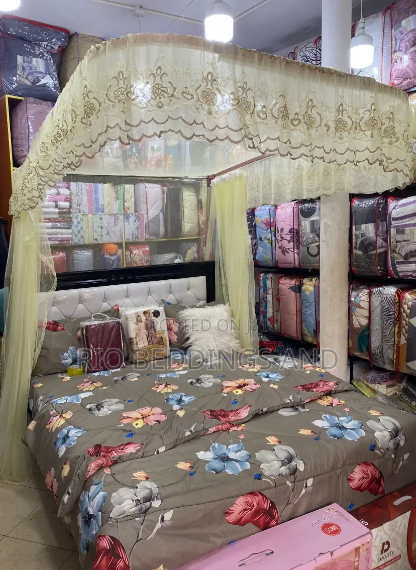 5x6 and 6x6 Rail Mosquito Net With Two Stand