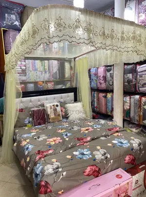 5x6 and 6x6 Rail Mosquito Net With Two Stand
