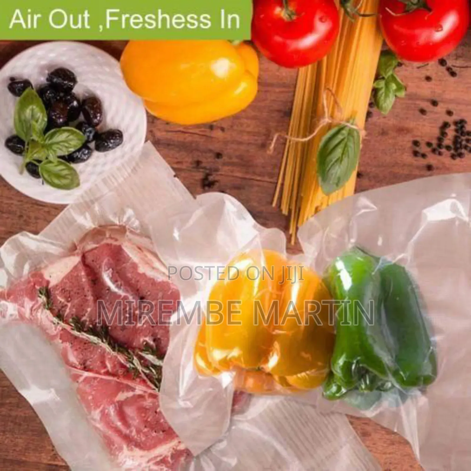 100pcs Transparent Food Vacuum Sealer Pouch Freshkeeping Bag