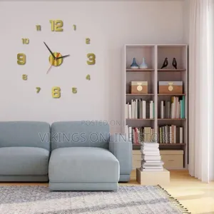 Golden 3D DIY Luminous Drill Free Acrylic Frameless Silent