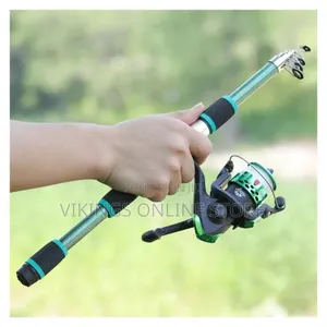 Short F-ishing Gear F-ishing Rod And Reel 1.8 Meters - Green