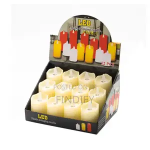 12pcs LED Flameless Christmas Candles Wave-Shape Lights