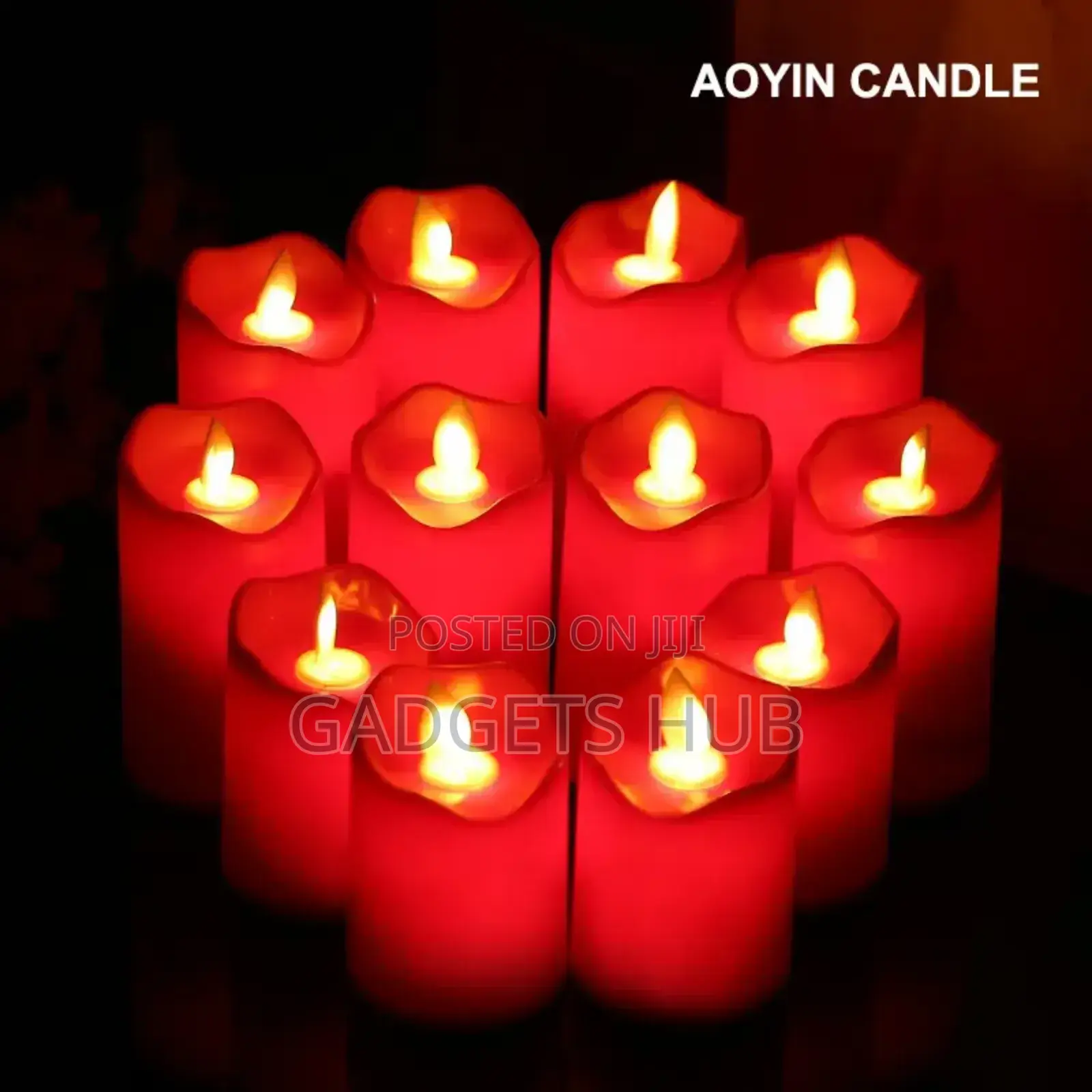 12pcs LED Flameless Christmas Candles Wave-Shape Lights