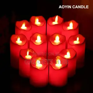 12pcs LED Flameless Christmas Candles Wave-Shape Lights