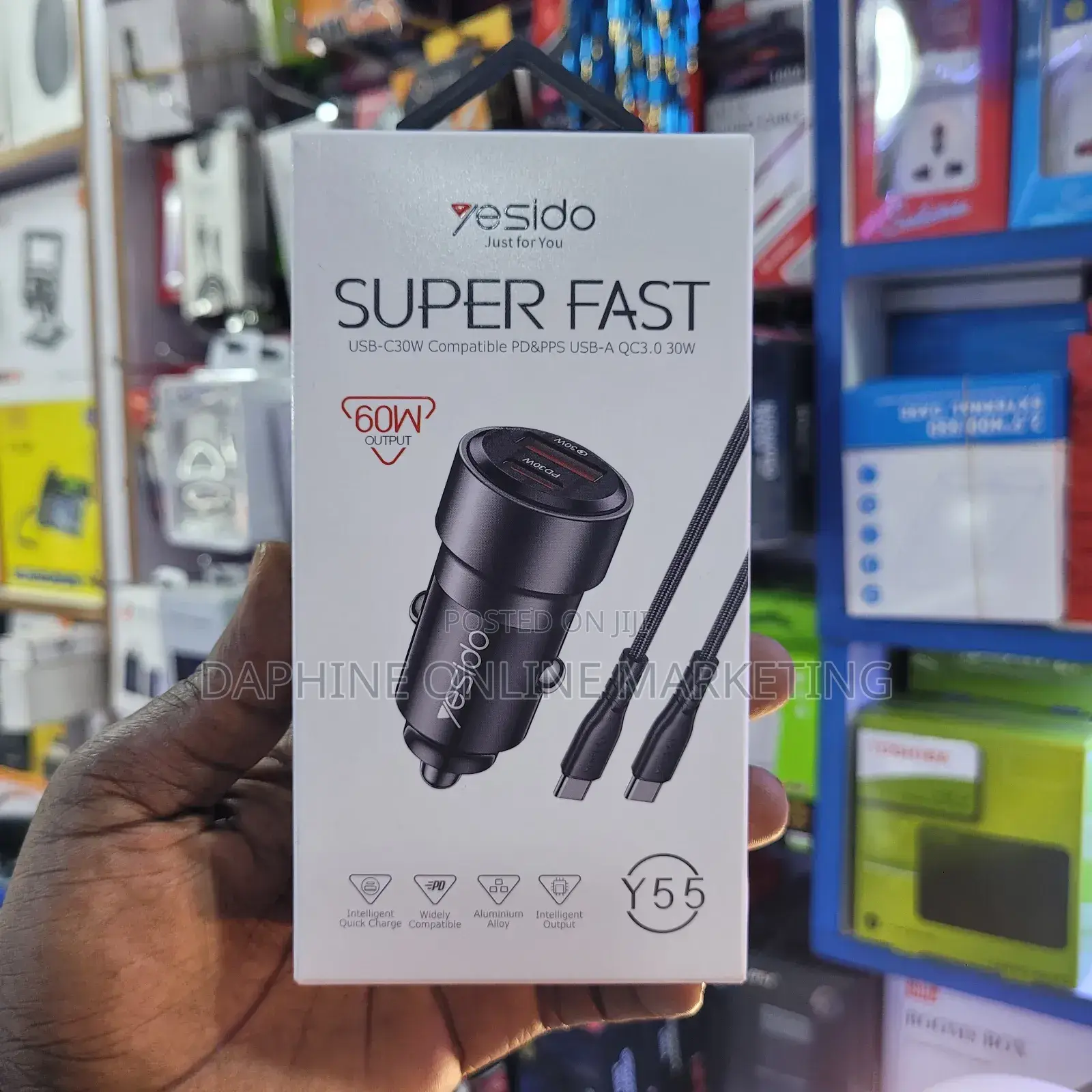 Super Fast Car Phone Charger/60w Type-C Car Phone Charger