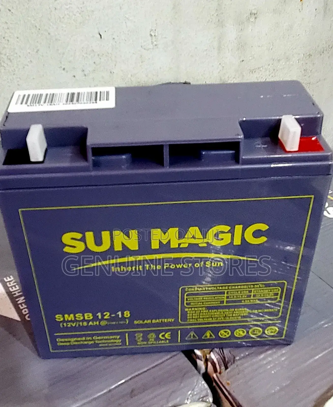 Sun Magic 18ah/12v Battery