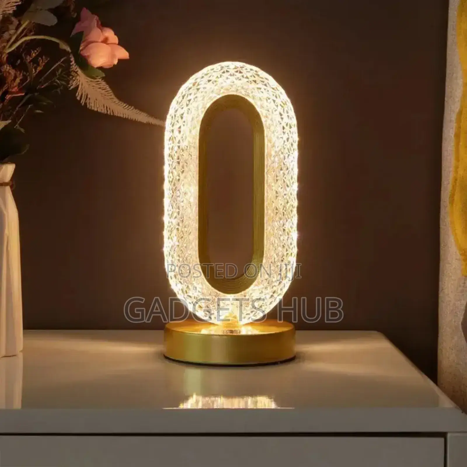 Luxury USB Crystal Bedside Led Night Light Table Lamp