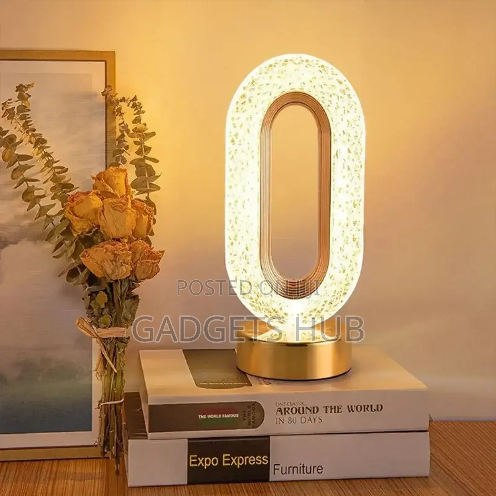 Luxury USB Crystal Bedside Led Night Light Table Lamp