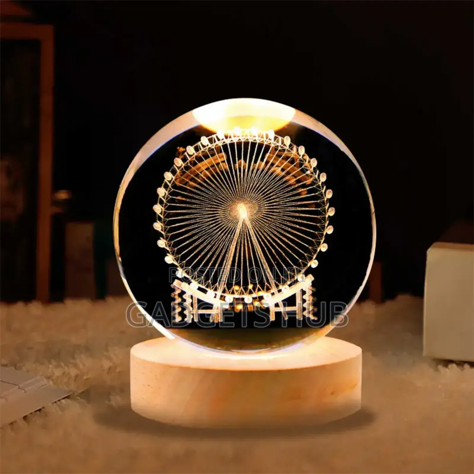 3d Illusion Lamp Wood Led Nightlight for Birthday Gifts