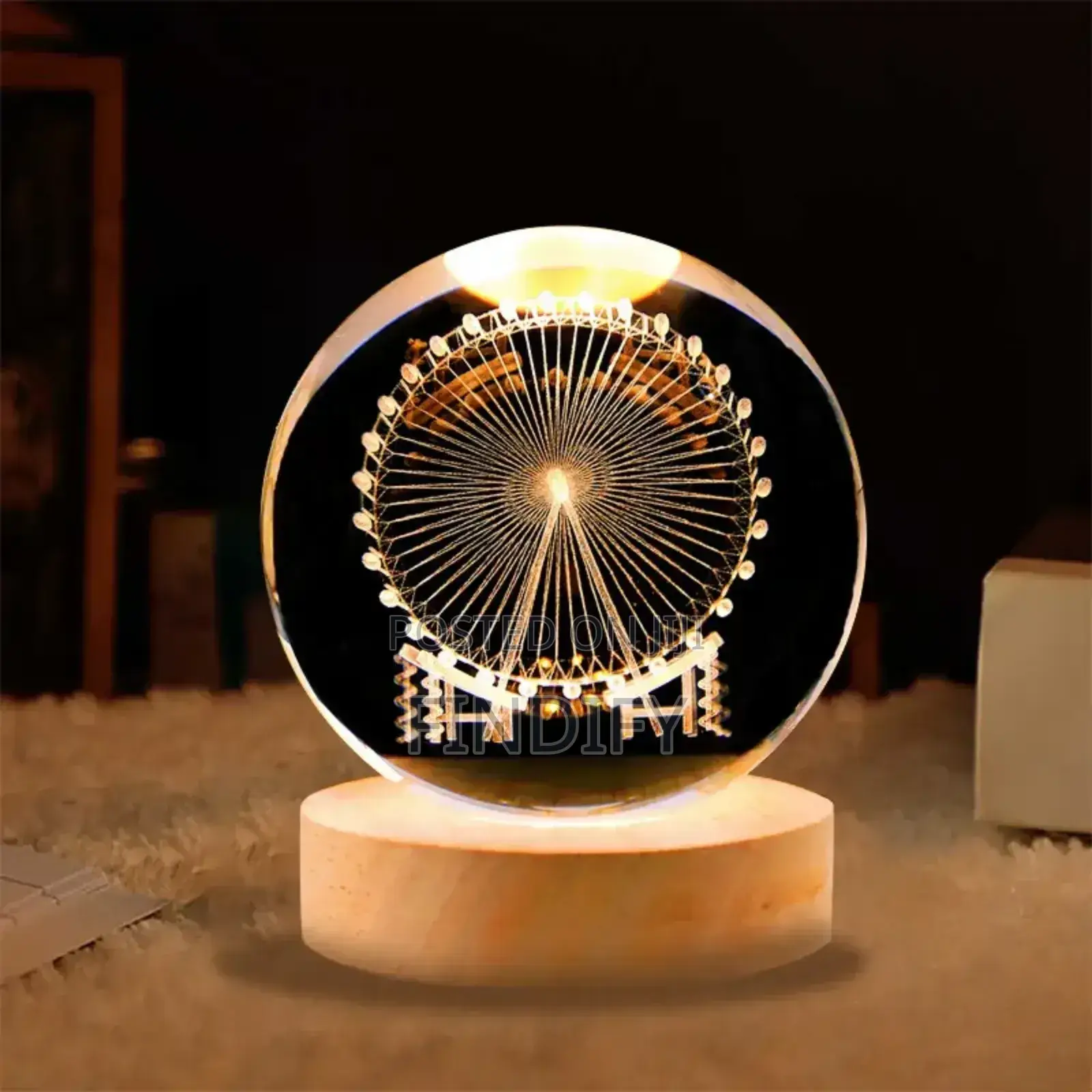 3d Illusion Lamp Wood Led Nightlight for Birthday Gifts