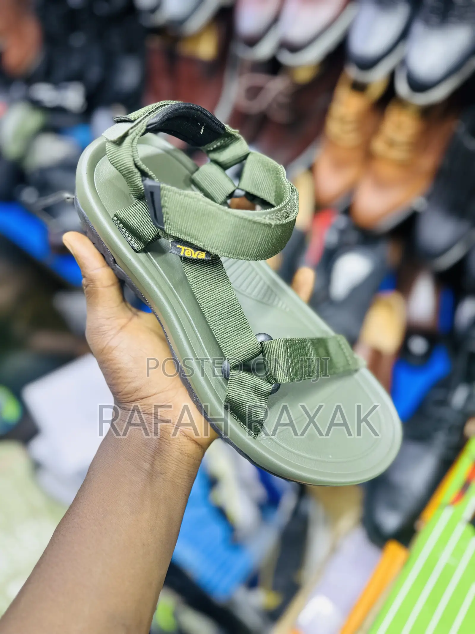 Original Green Teva Scholars Sandals