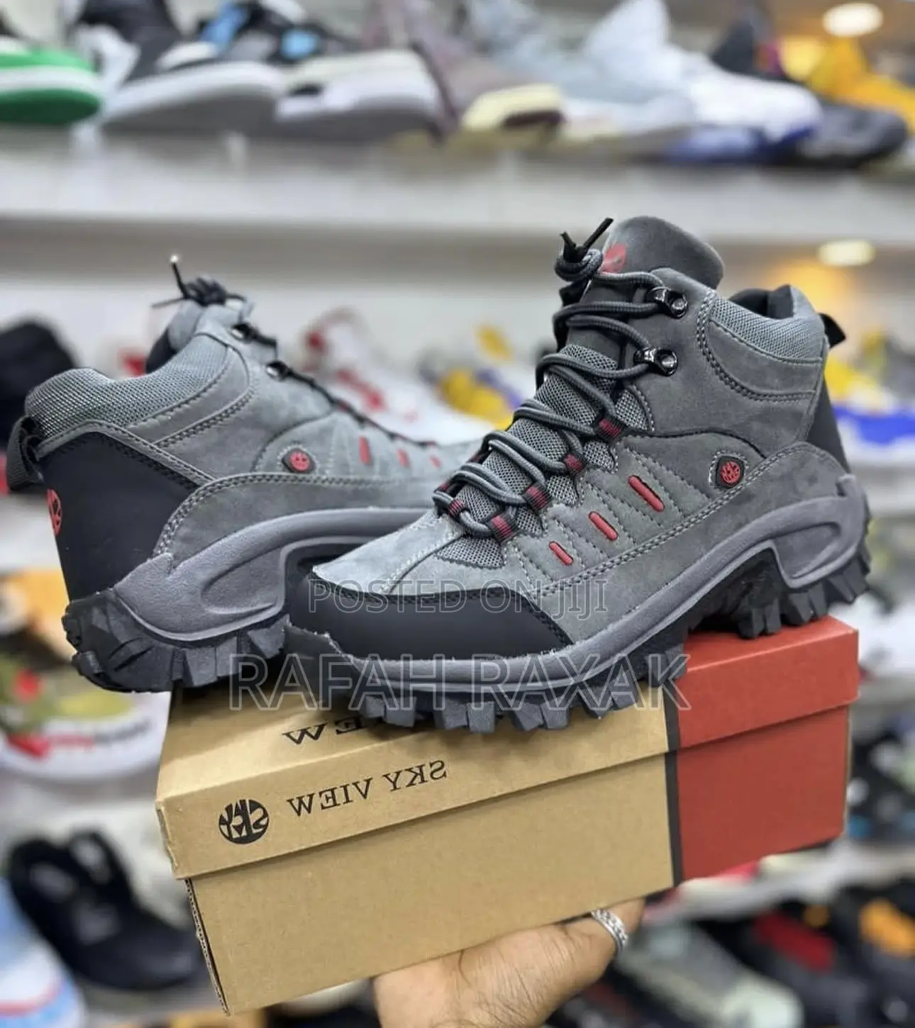 New Classic Men’S Grey Sky View Outdoor Casual Hike Boots