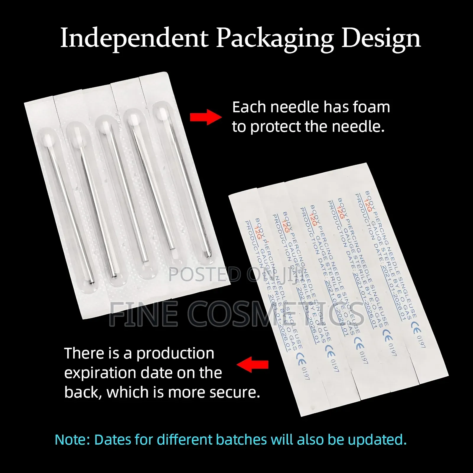 100PCS Wholesale New Body Piercing Needles (100 Needles)
